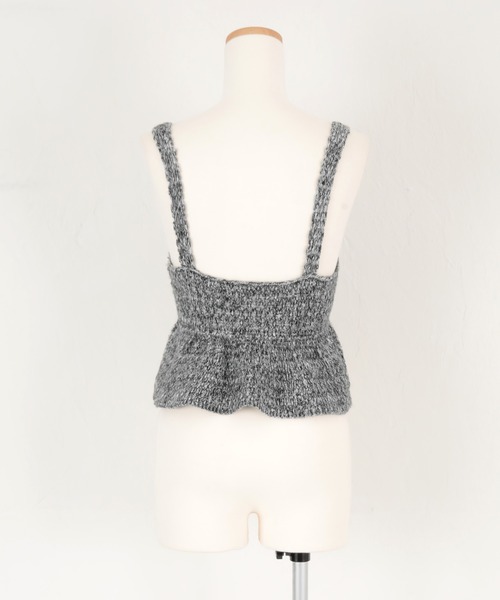 titivate（ティティベイト）の「ペプラムニットビスチェ（キャミソール・レディース・杢グレー/ブラック/ライトベージュ・FREE）」の15枚目の写真