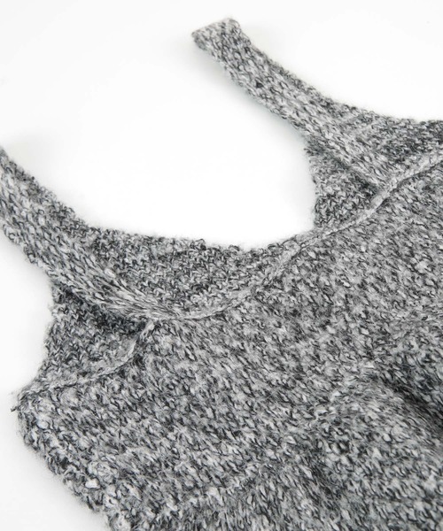titivate（ティティベイト）の「ペプラムニットビスチェ（キャミソール・レディース・杢グレー/ブラック/ライトベージュ・FREE）」の17枚目の写真