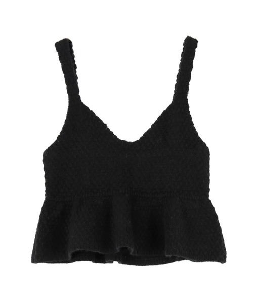 titivate（ティティベイト）の「ペプラムニットビスチェ（キャミソール・レディース・杢グレー/ブラック/ライトベージュ・FREE）」の10枚目の写真