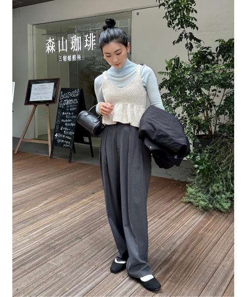 メゾンスペシャル　ニットぺプラムキャミソール MAISON SPECIAL ニットぺプラムキャミソール