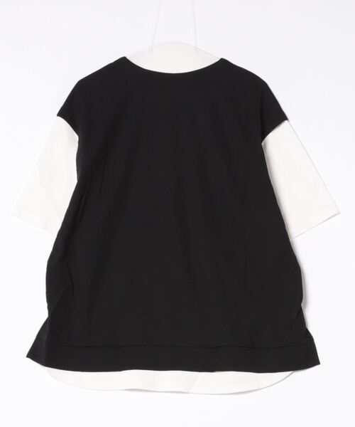 GOLDJAPAN(ゴールドジャパン)の「ワッフルベストフェイクレイヤードプルオーバー(Tシャツ/カットソー・レディース・ブラック・LL/3L/4L/5L)」の2枚目の写真