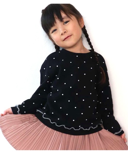 SKAPE(エスケープ)の「メロートレーナー(スウェット・キッズ・ブラック/ホワイト・100cm/90cm/120cm/80cm/130cm/110cm)」の2枚目の写真