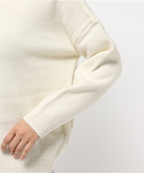 koe（コエ）の「縮絨ニットタートルネックプルオーバー（ニット/セーター・レディース・オフホワイト/グレー/ブラック・MEDIUM/LARGE/SMALL）」の8枚目の写真