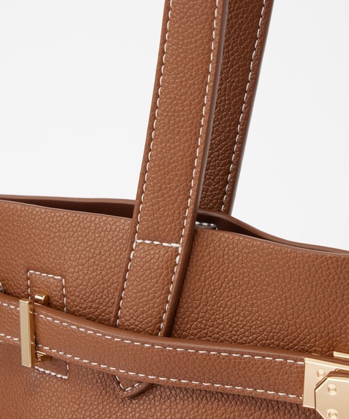 ＆MyuQ（アンドミューク）の「【&MyuQ】AGLAIAバッグ（トートバッグ・レディース・キャメル/ブラック・フリー）」の10枚目の写真