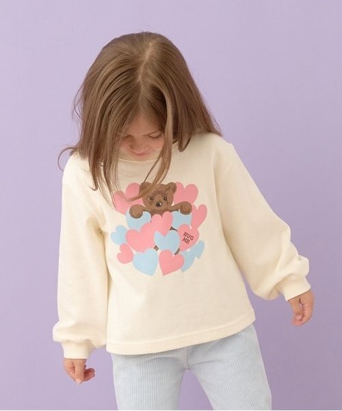 Lycee mine（リセマイン）の「【万能アイテム】選べる７デザインプリントスウェット（スウェット・キッズ・アイボリー/ピンク/ネイビー/ベージュ/ラベンダー/ミント/チャコール・100cm/110cm/120cm/130cm/140cm/150cm）」の3枚目の写真