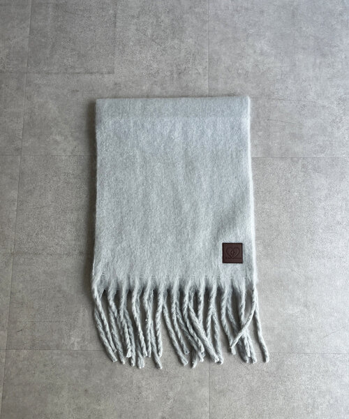 CPCM（シーピーシーエム）の「ふわふわバルキーマフラー（マフラー・レディース・ベージュ/アイボリー/オレンジ/グレー/サックスブルー・FREE）」の10枚目の写真