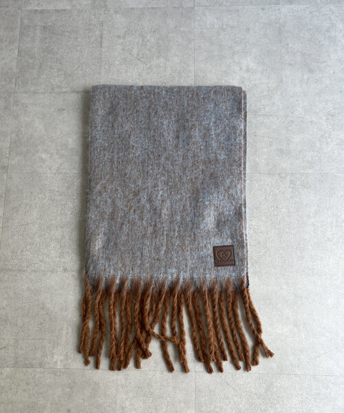 CPCM（シーピーシーエム）の「ふわふわバルキーマフラー（マフラー・レディース・ベージュ/アイボリー/オレンジ/グレー/サックスブルー・FREE）」の15枚目の写真