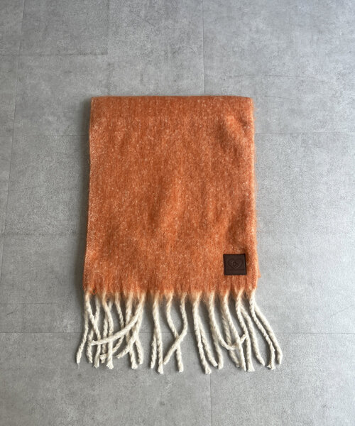 CPCM（シーピーシーエム）の「ふわふわバルキーマフラー（マフラー・レディース・ベージュ/アイボリー/オレンジ/グレー/サックスブルー・FREE）」の17枚目の写真