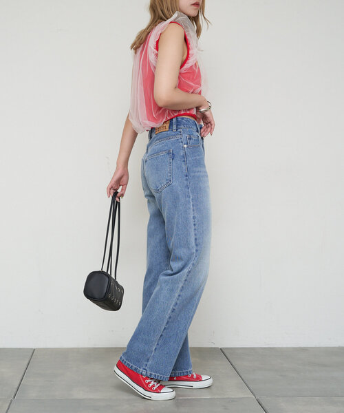 CIAOPANIC（チャオパニック）の「【cian denim/シアンデニム】ハイライズストレートデニム（デニムパンツ・レディース・ブルー/インディゴブルー・MEDIUM/X-SMALL/SMALL）」の13枚目の写真