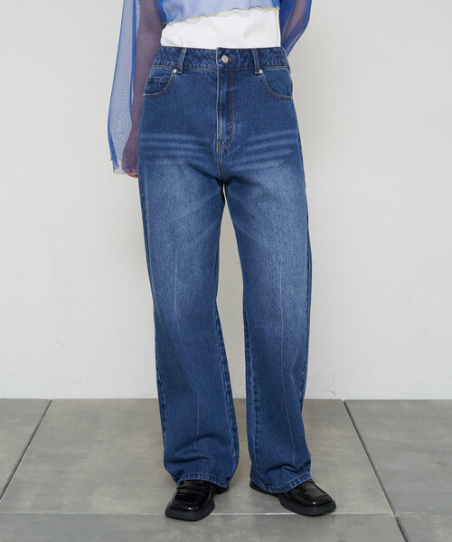 CIAOPANIC（チャオパニック）の「【cian denim/シアンデニム】ハイライズストレートデニム（デニムパンツ・レディース・ブルー/インディゴブルー・MEDIUM/X-SMALL/SMALL）」の15枚目の写真