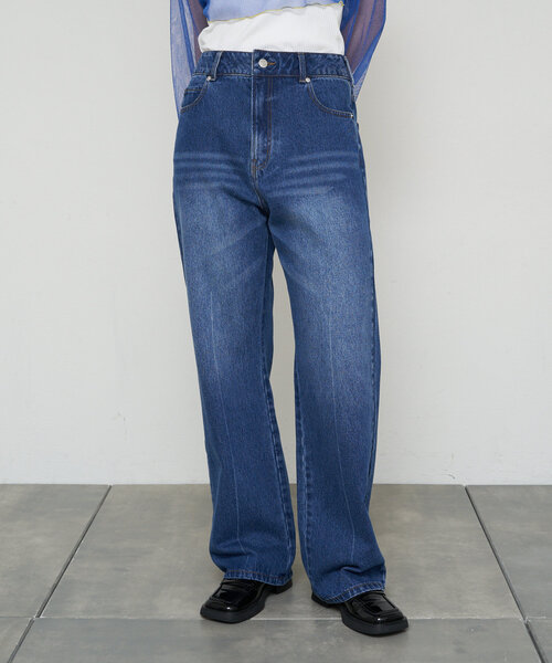 CIAOPANIC（チャオパニック）の「【cian denim/シアンデニム】ハイライズストレートデニム（デニムパンツ・レディース・ブルー/インディゴブルー・MEDIUM/X-SMALL/SMALL）」の16枚目の写真