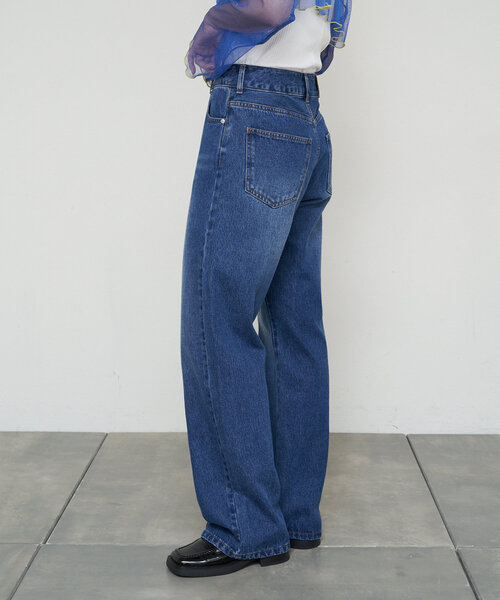 CIAOPANIC（チャオパニック）の「【cian denim/シアンデニム】ハイライズストレートデニム（デニムパンツ・レディース・ブルー/インディゴブルー・MEDIUM/X-SMALL/SMALL）」の17枚目の写真
