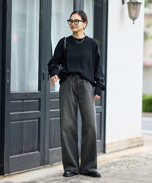 JOURNAL STANDARD（ジャーナルスタンダード）の「《一部店舗＋WEB限定》12.5oz WIDE LEG DENIM（デニムパンツ・レディース・ライトグレー/ブルー系その他・40/38/36）」の3枚目の写真