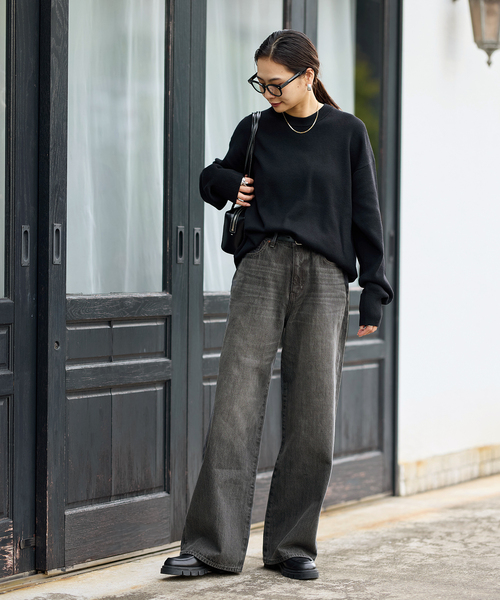 JOURNAL STANDARD（ジャーナルスタンダード）の「《一部店舗＋WEB限定》12.5oz WIDE LEG DENIM（デニムパンツ・レディース・ライトグレー/ブルー系その他・40/38/36）」の7枚目の写真