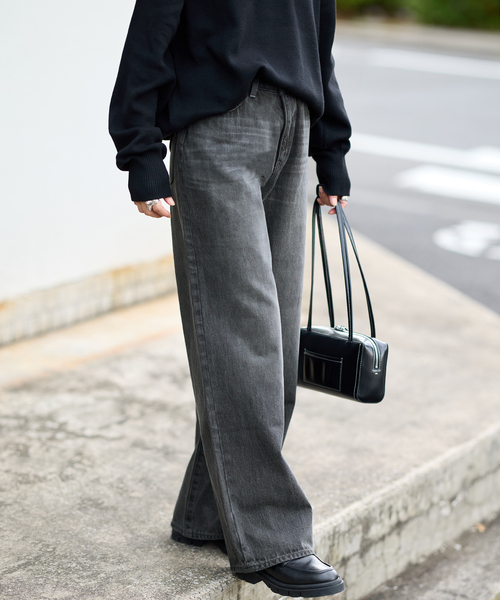 JOURNAL STANDARD（ジャーナルスタンダード）の「《一部店舗＋WEB限定》12.5oz WIDE LEG DENIM（デニムパンツ・レディース・ライトグレー/ブルー系その他・40/38/36）」の10枚目の写真