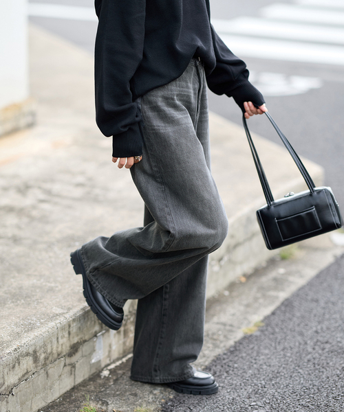 JOURNAL STANDARD（ジャーナルスタンダード）の「《一部店舗＋WEB限定》12.5oz WIDE LEG DENIM（デニムパンツ・レディース・ライトグレー/ブルー系その他・40/38/36）」の13枚目の写真