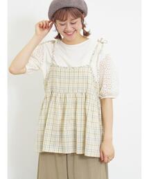 Samansa Mos2 | チェック柄キャミブラウス(シャツ/ブラウス)
