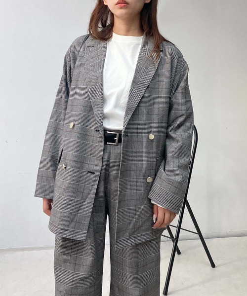 セール】◇ダブル金ボタンテーラードジャケット セットアップ可能