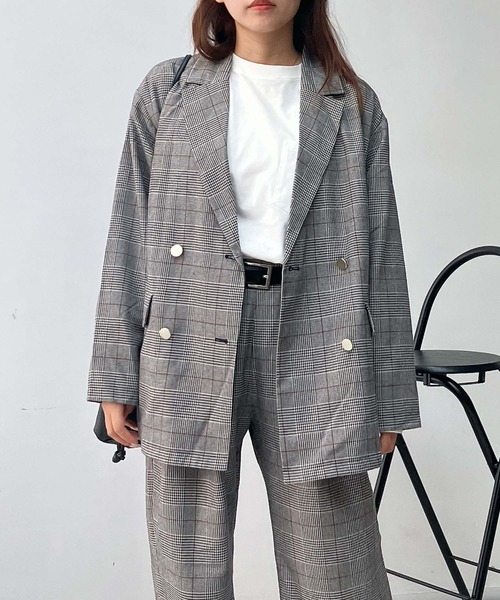 セール】◇ダブル金ボタンテーラードジャケット セットアップ可能