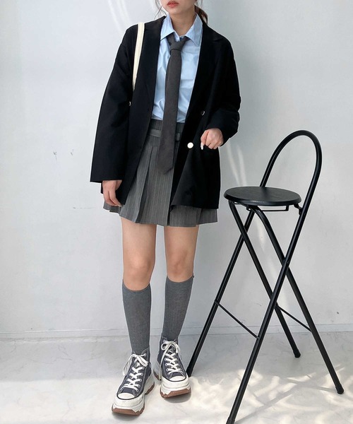 AS KNOW AS plus（アズノゥアズプラス）の「◇ダブル金ボタンテーラードジャケット　セットアップ可能（テーラードジャケット・レディース・ブラック/チャコールグレー/ブラウン系/グレー系/ブラウン・FREE）」の18枚目の写真