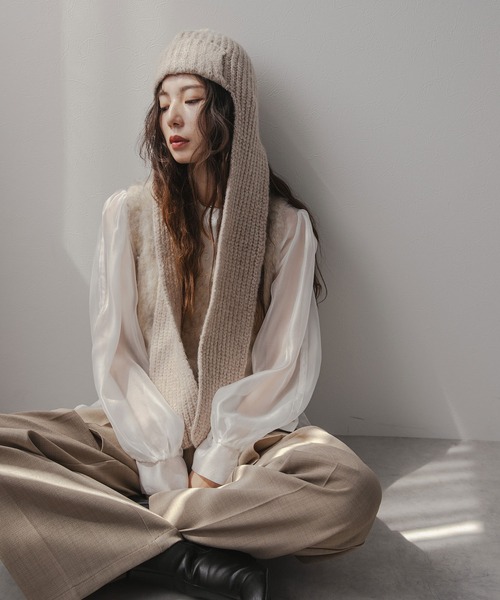 セール】マフラーフライトニットキャップ/フライトビーニー（ニット