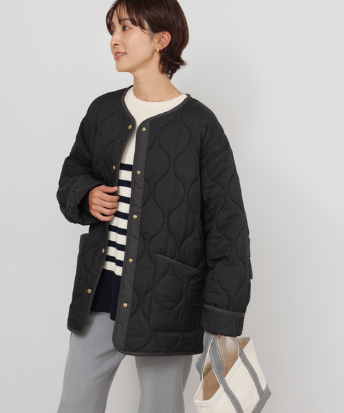 JOURNAL STANDARD relume(ジャーナルスタンダード レリューム)の「《再入荷!》【自宅ケア可能】MINI RIPキルティングブルゾン(ブルゾン・レディース・カーキ/アイボリー/ブラック・FREE)」の8枚目の写真