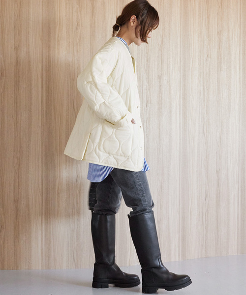 JOURNAL STANDARD relume(ジャーナルスタンダード レリューム)の「《再入荷!》【自宅ケア可能】MINI RIPキルティングブルゾン(ブルゾン・レディース・カーキ/アイボリー/ブラック・FREE)」の16枚目の写真