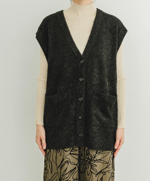 ITEMS URBANRESEARCH(アイテムズ アーバンリサーチ)の「ニットジレ(ベスト・レディース・ライトグレー/ブラック・FREE)」の13枚目の写真