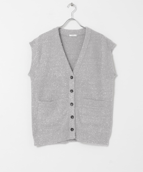 ITEMS URBANRESEARCH(アイテムズ アーバンリサーチ)の「ニットジレ(ベスト・レディース・ライトグレー/ブラック・FREE)」の7枚目の写真