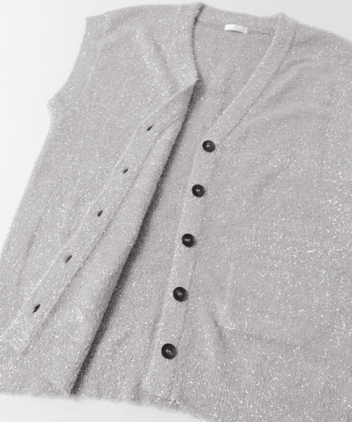 ITEMS URBANRESEARCH(アイテムズ アーバンリサーチ)の「ニットジレ(ベスト・レディース・ライトグレー/ブラック・FREE)」の8枚目の写真