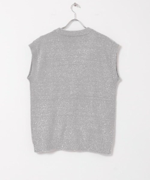 ITEMS URBANRESEARCH(アイテムズ アーバンリサーチ)の「ニットジレ(ベスト・レディース・ライトグレー/ブラック・FREE)」の9枚目の写真