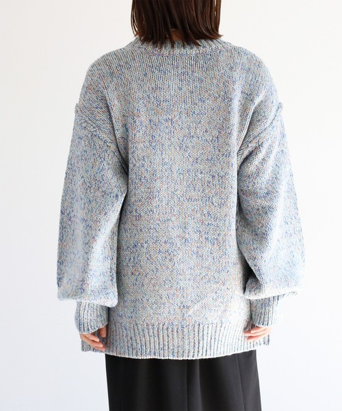 cepo（セポ）の「８色ミックスカラー Vネックカーディガン（カーディガン/ボレロ・レディース・ブルー/ピンク/グリーン・M）」の16枚目の写真