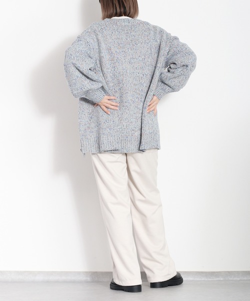 cepo（セポ）の「８色ミックスカラー Vネックカーディガン（カーディガン/ボレロ・レディース・ブルー/ピンク/グリーン・M）」の21枚目の写真