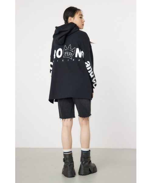 RODEO CROWNS WIDE BOWL（ロデオクラウンズワイドボウル）の「オーバービッグロゴパーカー（パーカー・レディース・ブラック/グリーン/スモークピンク・FREE）」の21枚目の写真