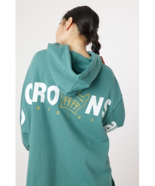 RODEO CROWNS WIDE BOWL（ロデオクラウンズワイドボウル）の「オーバービッグロゴパーカー（パーカー・レディース・ブラック/グリーン/スモークピンク・FREE）」の13枚目の写真