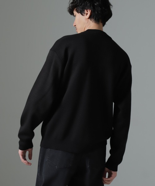 NANO universe（ナノユニバース）の「タスマニアミックス ミラノリブリラックスモックネックニット（ニット/セーター・メンズ・レッド系その他2/ブラック/グリーン/ネイビー/グレー系その他4・S/M/L）」の8枚目の写真