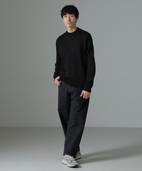 NANO universe（ナノユニバース）の「タスマニアミックス ミラノリブリラックスモックネックニット（ニット/セーター・メンズ・レッド系その他2/ブラック/グリーン/ネイビー/グレー系その他4・S/M/L）」の10枚目の写真