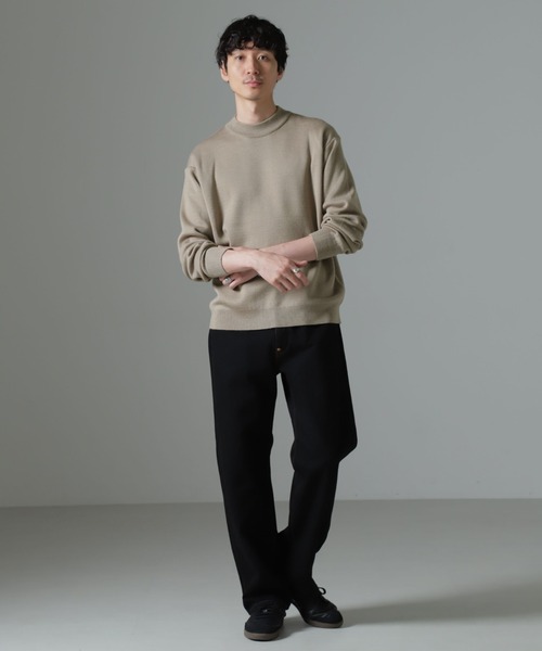 NANO universe（ナノユニバース）の「タスマニアミックス ミラノリブリラックスモックネックニット（ニット/セーター・メンズ・レッド系その他2/ブラック/グリーン/ネイビー/グレー系その他4・S/M/L）」の17枚目の写真