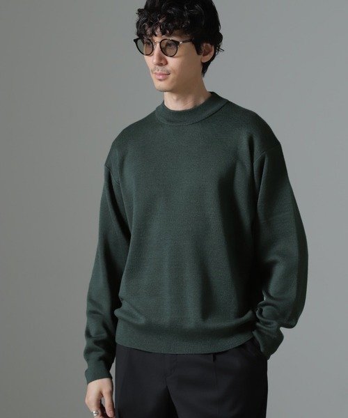 NANO universe（ナノユニバース）の「タスマニアミックス ミラノリブリラックスモックネックニット（ニット/セーター・メンズ・レッド系その他2/ブラック/グリーン/ネイビー/グレー系その他4・S/M/L）」の20枚目の写真