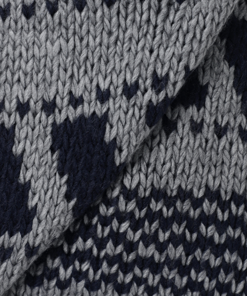 Torrazzo Donna(トラッゾドンナ)の「【TORRAZZO DONNA/トラッゾドンナ】HandKnitted Cowichan Vest:ニットベスト(ベスト・レディース・チャコールグレー/アイボリー・FREE)」の6枚目の写真