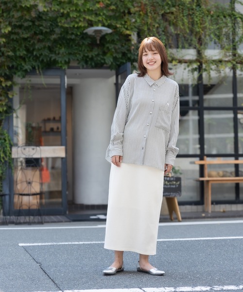 meeny miny（ミーニーマイニー）の「【meeny miny】【旭山動物園応援商品】ホッキョクグマ刺繍シャツ（シャツ/ブラウス・レディース・グレー/ネイビー・MEDIUM）」の10枚目の写真