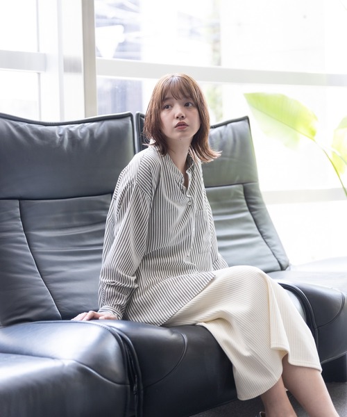 meeny miny（ミーニーマイニー）の「【meeny miny】【旭山動物園応援商品】ホッキョクグマ刺繍シャツ（シャツ/ブラウス・レディース・グレー/ネイビー・MEDIUM）」の12枚目の写真