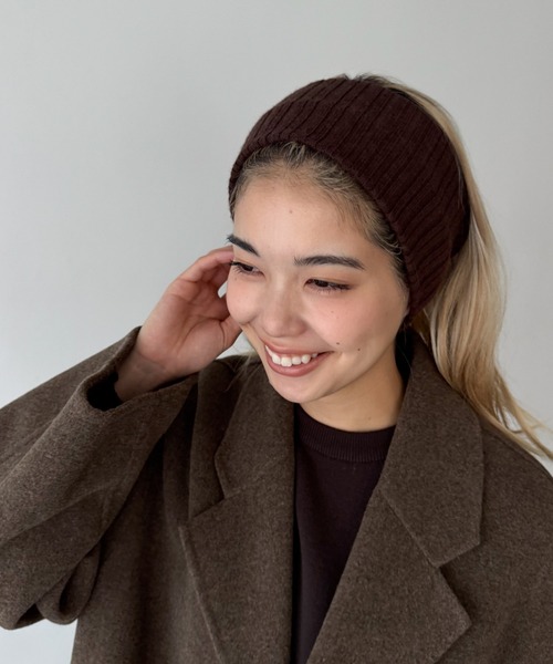 CANAL JEAN（キャナルジーン）の「El mar　リブヘアバンド（ヘアバンド・レディース・ブラウン/ブラック/グレー・ONE SIZE）」の3枚目の写真