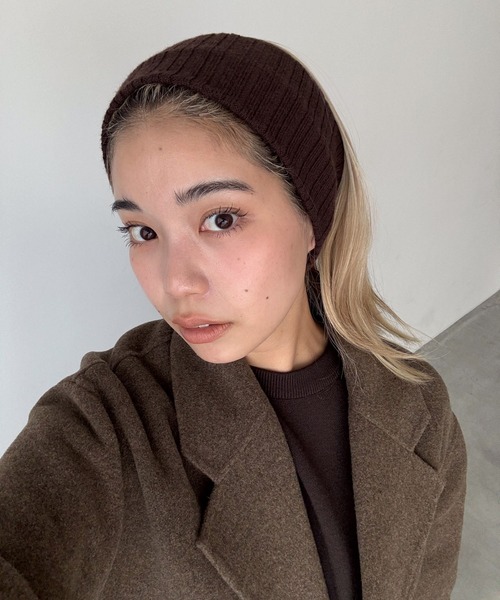 CANAL JEAN（キャナルジーン）の「El mar　リブヘアバンド（ヘアバンド・レディース・ブラウン/ブラック/グレー・ONE SIZE）」の5枚目の写真