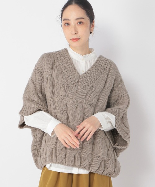 studio CLIP 2ゲージケーブルポンチョプルオーバー studio CLIP（スタディオクリップ）の「2ゲージケーブルポンチョプル