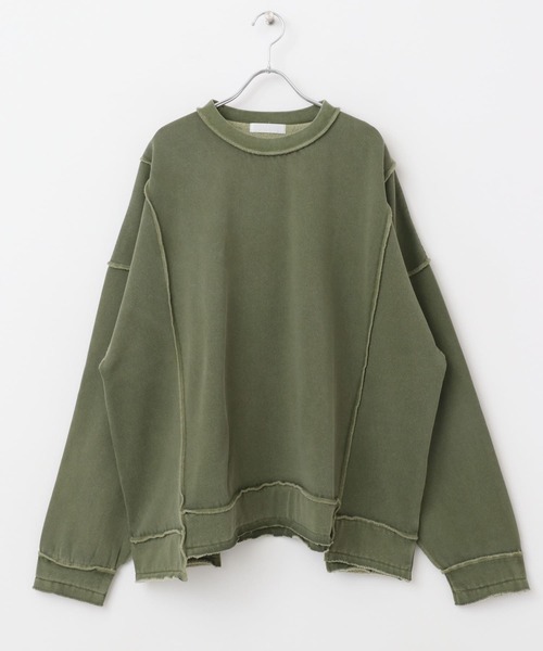 SENSE OF PLACE by URBAN RESEARCH(センスオブプレイスバイアーバンリサーチ)の「フェードパネルクルーネックスウェット(スウェット・メンズ・チャコールグレー/ピンク/グリーン・MEDIUM/LARGE)」の11枚目の写真