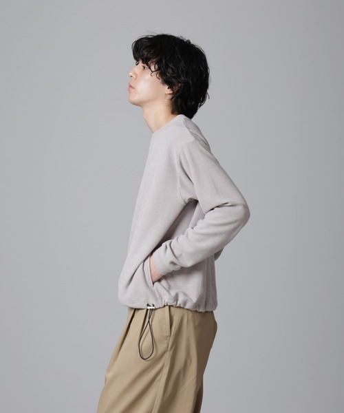 NANO universe（ナノユニバース）の「モールライクドローコードプルオーバー 長袖（Tシャツ/カットソー・メンズ・カーキ/ネイビー/ベージュ・L/M）」の15枚目の写真