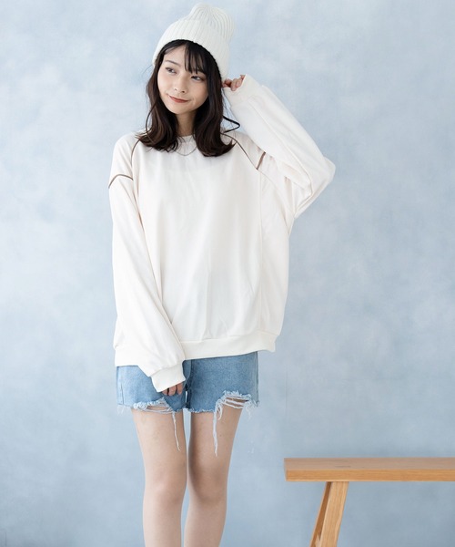 NinaetLina（ニナエリナ）の「バックリボンプルオーバー（Tシャツ/カットソー・レディース・アイボリー/ブラウン/グレー・FREE）」の10枚目の写真