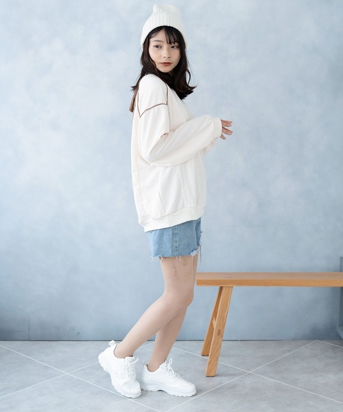NinaetLina（ニナエリナ）の「バックリボンプルオーバー（Tシャツ/カットソー・レディース・アイボリー/ブラウン/グレー・FREE）」の11枚目の写真