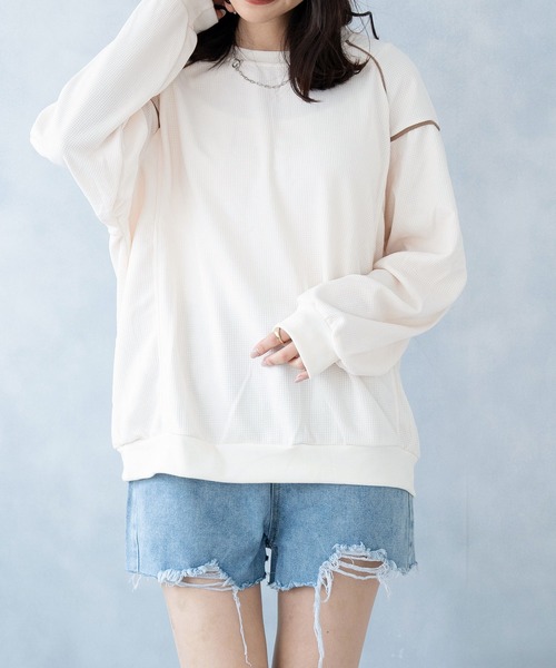 NinaetLina（ニナエリナ）の「バックリボンプルオーバー（Tシャツ/カットソー・レディース・アイボリー/ブラウン/グレー・FREE）」の16枚目の写真